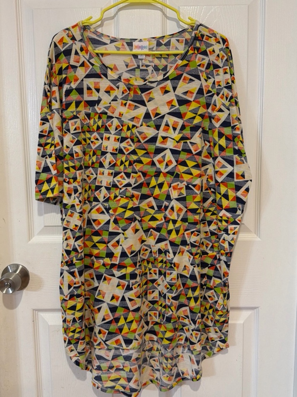 LuLaRoe Multicolor Triangle Print Top